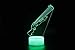 Produktbild QHDHGR 3D LED Licht Nachtlicht Optische Täuschung Lampe Schreibtischlampe- Schrotflinte -Nachtlicht 7 Farbfernbedienung mit Acryl-Ebene & ABS Basis & USB-Ladegerät