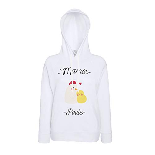Sweat à Capuche Mamie Poule de style décontracté et coupe confort pour grand-mère