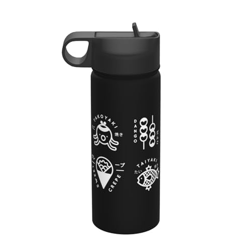 魔法瓶 グルメ 食べ物 水筒 530ml タンブラー ステンレスボトル コーヒーカップ ウォーターボトル ストロー付き 大容量 真空断熱 保温保冷 子供 通勤 通学 登山 旅行 スポーツ かわいい おしゃれ プレゼント