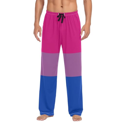 Bisexual Pride Flag Men's Lightweight Open-Hem Lounge Pants