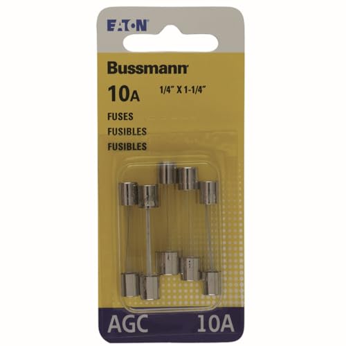 Fusible AGC 10A Bussmann en verre rapide 250V de protection pour circuits électriques