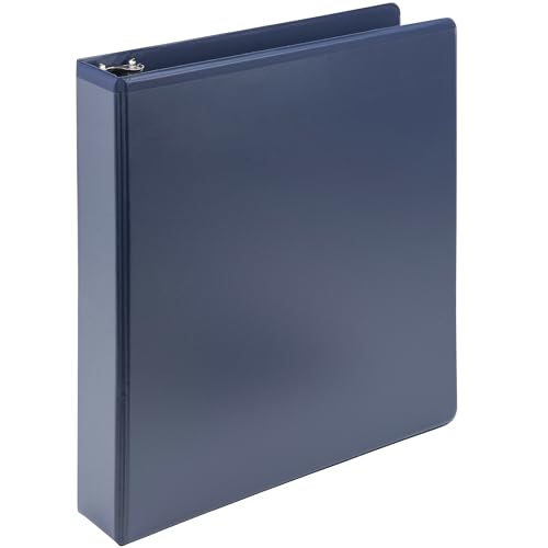 Samsill Plant-Based 1.5 Inch Durable D-Ring View Binder Eco-Friendly USDA Certified Biobased Single Indigo