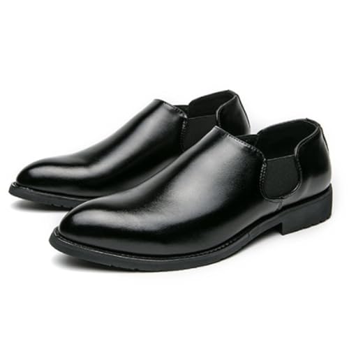 Spring Soft-Soled Business Leather Shoes for Man Dress Men Causal Slip On Black Loafers Fashion Wedding Office2
