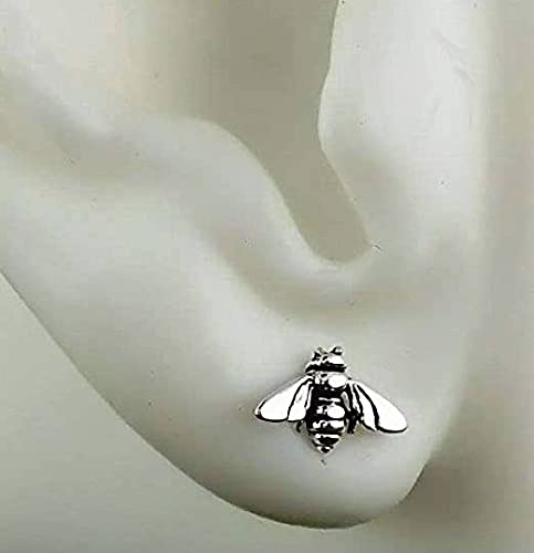 Bee Earrings Studs Tiny Mini Bumble Honey Stainless Steel BEE Flying Stud Earring2