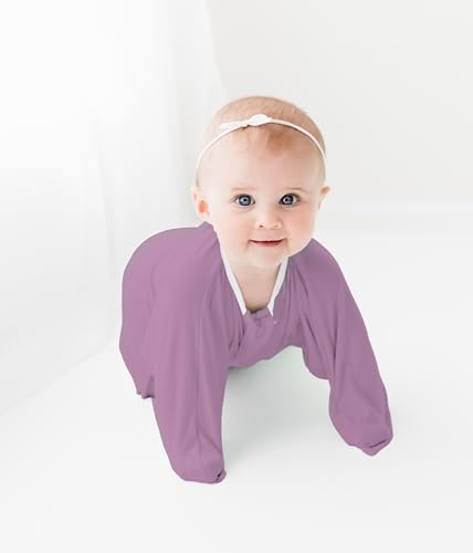 Image of bebon Transition Swaddle - Baby Wearable Blanket - Cozy Sleep Sack, Wrap | with 2-Way Zipper (Lavender Bliss, Small 4-8 Month)