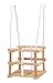 Eichhorn Gitterschaukel - Outdoor-Holzschaukel, höhenverstellbare Seile, sicherer Sitz mit Umrandung, belastbar bis 20kg, Holzspielgerät für Kleinkinder, naturfarben, ab 1 Jahr, 30x30 cm