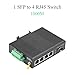 1PCS Gigabit SFP Industrial Converter 1/2 SFP to /4/8 POE Transceiver 10/100/1000M Fiber Optic Switch Industrial Network(1SFP-4RJ45 1000M)