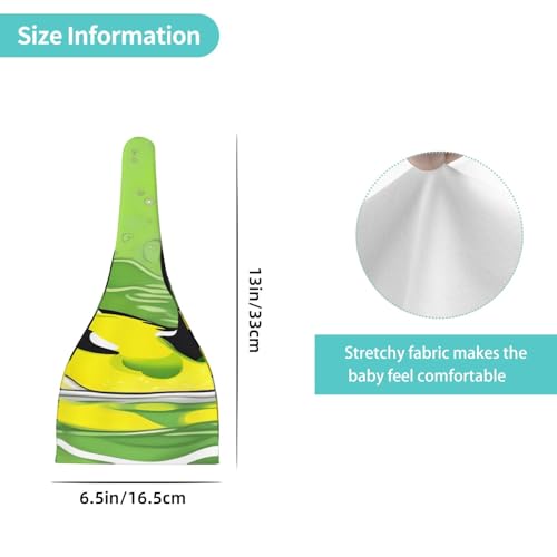 Newborn Baby Hat, Green Duck Print Soft Top Knot Beanie Cap, Cute Baby Headwear for 0-6 Months4