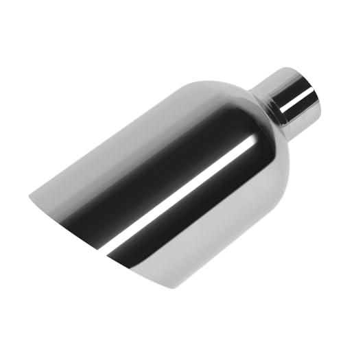 Piclafe 2.5 inch exhaust tip 2.5 Inlet 6.00 Outlet 12.00 Overall Length 304 Stainless Steel Chrome Plated Exhaust Tip