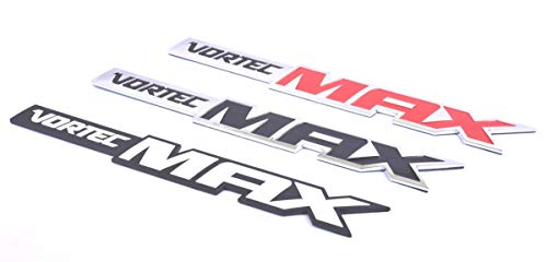Image of Aimoll 1x Vortec Max Door Emblem Logo, Badge Plate Band Decal for Chevrolet 06-09 Silverado Sierra SS 6.0 Gm Truck 6.0 Liter (Chrome Black)