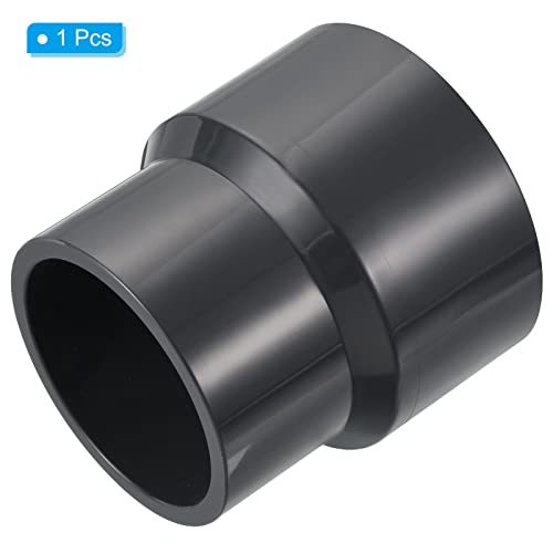 PATIKIL PVC Reducer Pipe Fitting 3.5x3 Inch Socket, Straight Coupling Adapter Connector, Grey, 3.5x3" - Image 3
