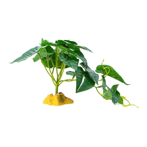 Uqezagpa 爬虫類植物 隠れ草 柔軟な葉 テラリウム ジャングル トカゲ ヘビ 装飾用 偽植物