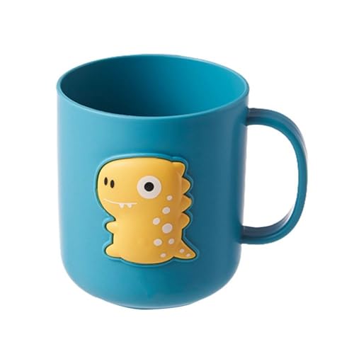 gifthub Cute Dinosaur Toothbrush Cup,Plastic Mouthwash Cup Portable Drinking Cup,Multipurpose Durable Toothbrush Holder for Bathroom Kitchen(Blue)