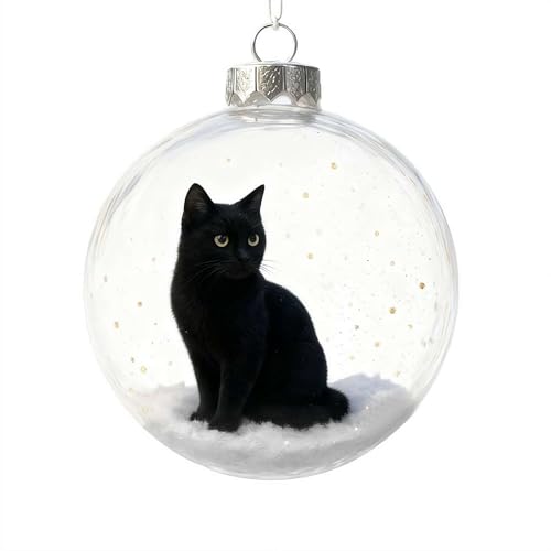 3,94' Katze Weihnachtsbaum-Anhänger - 3D Katzen-Weihnachtsschmuck...