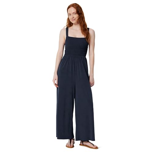 Amazon Essentials Womens Square Neck Wide Leg Sleeveless Jumpsuit Navy Medium