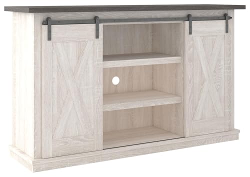Signature Design by Ashley TV Stand with Storage, 54" Farmhouse Barn Door - image 1