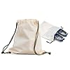 2 Pcs Shoe Bags for Travel, Canvas Shoe Storage Drawstring Pouches, Dust Proof Washable Shoe Organizers (17.7x13.8in, Beige)