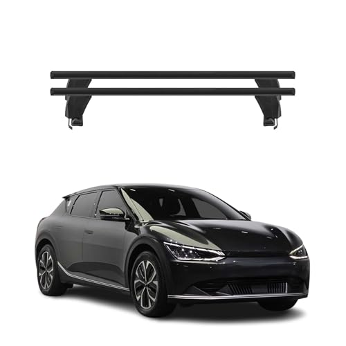 Barres de toit Kia EV6 2021-2025 OMAC en aluminium noir robustes de 50 kg