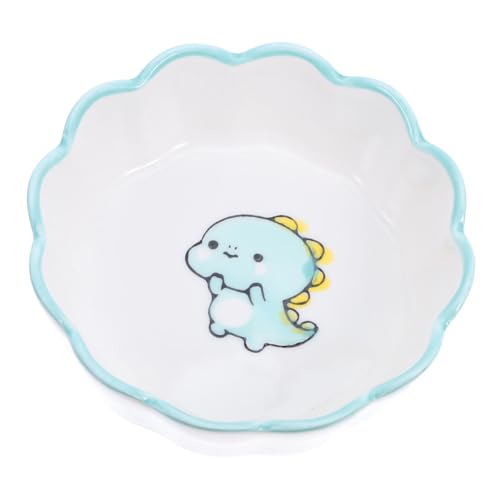 EXCEART 恐竜ボウル収納ボックス クリップホルダー ベッドサイドトレイ 宝石料理 セラ 薄緑