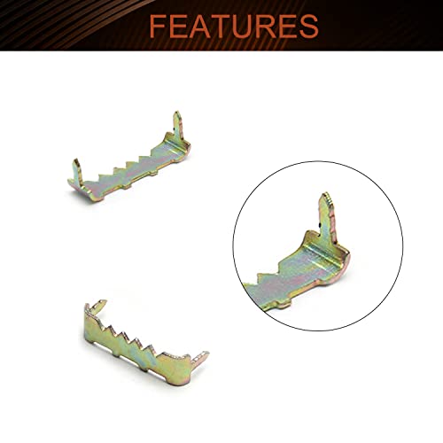 Image of MroMax 200PCS No Nail Sawtooth Picture Hangers 1.02 inch Nailess Zinc Plated for Hard and Soft Wood Frames Hanging Colored Zinc