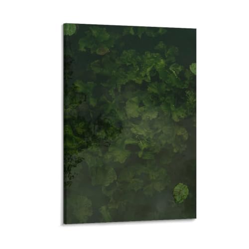 Impression sur toile A Sea of Green Leaves cadre mural nature 20x30 cm