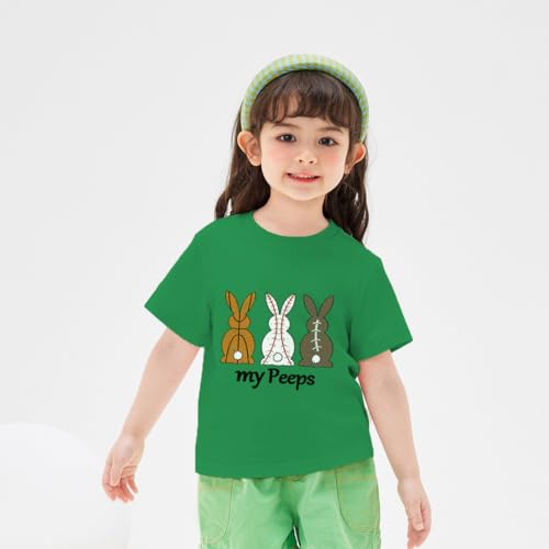 Boys Girls Easter Shirts Bunny Tshirt Short Sleeve Cotton Tee Funny Rabbit Graphic Tshirts 3-12 Years4