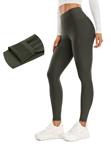 Image of CRZ YOGA Fleece Thermal Leggings Pockets 28''