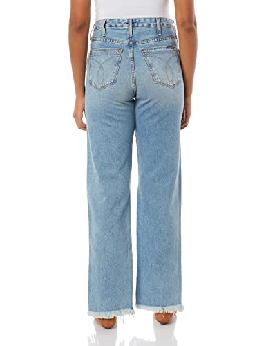 Jeans Straight, Calvin Klein, Feminino, Azul claro, 42