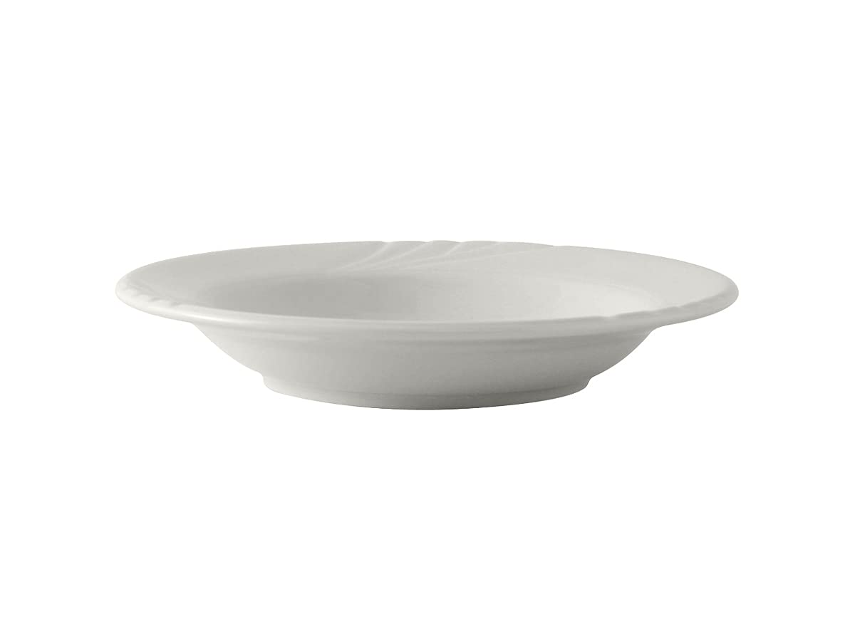 Tuxton China YPD-112 Pasta Bowl, 22 oz., 11-1/4" Diameter x 2" H, Round, Embossed, Microwave and Dishwasher Safe, Oven Proof, Fully Vitrified, TuxCare