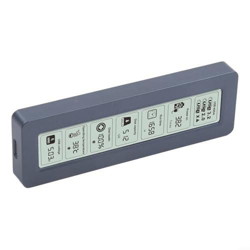 MeevrgR Carcasa SSD M.2 con pantalla de monitoreo de salud, USB 3.2 Gen1 (5 Gbps) sin herramientas NVMe/SATA para unidades 2280 (gris) (SL-TN26-P)