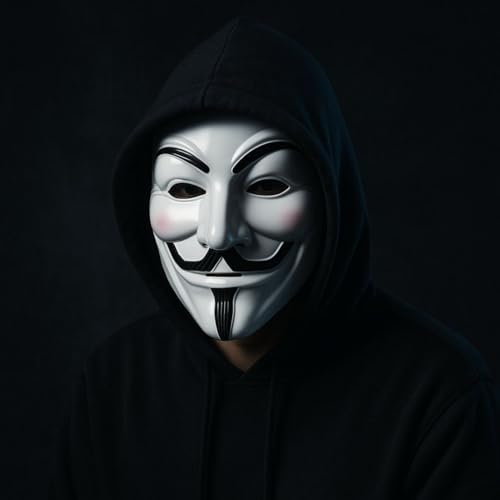 Image of WANNA PARTY V for Vendetta Comic Face Mask Anonymous Guy Fawkes, White
