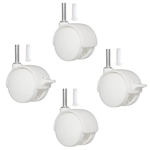 Ruedas para Muebles con Freno Blancas Marca QUIERO COSAS
