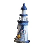 Phare miniature - ce phare en bois est peint à la main avec soin et est robuste. lot de phares artisanaux en bois