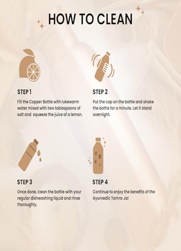 Image of ANARO Pure Copper Water Bottle with No Joint and | Leak Proof & Rust Proof I Copper Bottle for Home, School & Office | Matte Finish (Peacock, 1)