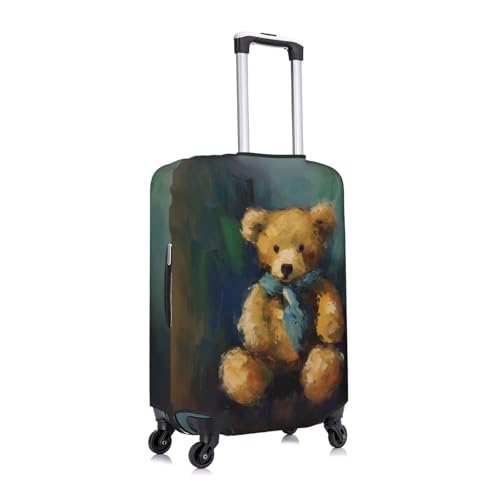 teddy bear art Elastic Travel Luggage Cover Travel Suitcase Protective Cover3
