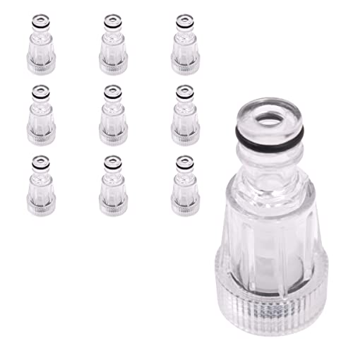 Tiardey, 10 Uds., Filtro de Entrada de Agua de Lavado a Alta presión, Ajuste de pezón, conexión de 3/4 ', Compatible con Lavadora a presión Karcher