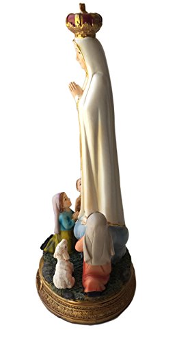 Estatua de Nuestra Señora de Fátima con Niños 8" miniatura 4