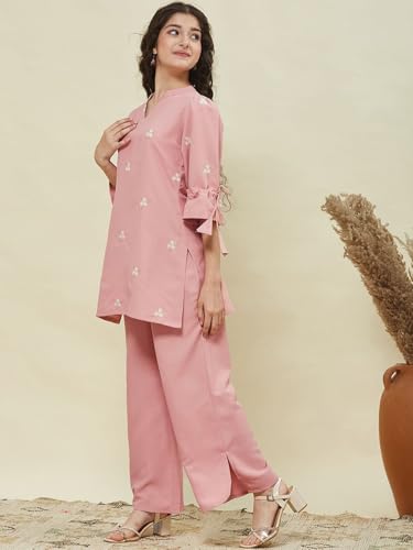 Image of Printed Kurti Pant and Dupatta Set for Girls, Soft Cotton Blend Salwar Suit Set, Kids Ethnic Dress,