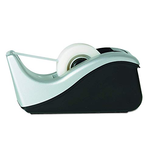 Scotch Desktop Tape Dispenser Silvertech, Two-Tone (C60-ST), Pack of 12