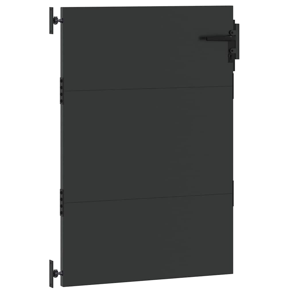 Puerta de jardín con cerradura Negro 85 x 150 cm