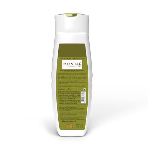 Image of Patanjali Kesh Kanti Milk Protein Shampoo Hair Cleanser 180ml - Hair Breakage & Fall Care Herbal Shampoo | Suitable for All Hair Types | For Men & Women | For Daily Use