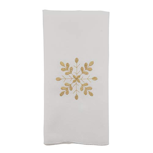 Servilletas SARO LIFESTYLE bordadas copo de nieve set 4 miniatura 1