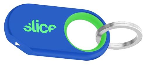 Slice Slicer Box Cutter | Ceramic Keychain Knife and Lightweight Micro Cutter | Lasts 11x Longer than Metal | Blue