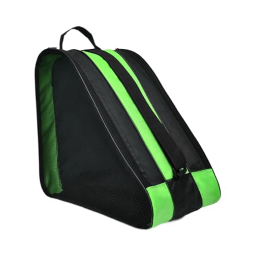 FytStycale Skate Bag Ice Skating Bag Supplies Breathable Skating Shoes Storage Bags Thickened Storage Backpack for Travel Skates, Green