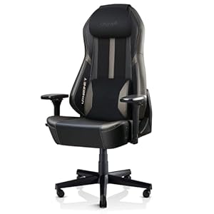 Osim Leather Uthrone V Gaming Massage Chair, V-Hand Massage Technology, Ergonomic Racing Seat With 360° Massage Rollers, Neck & Shoulders, Lumbar Support- 1 Year Warranty, Black