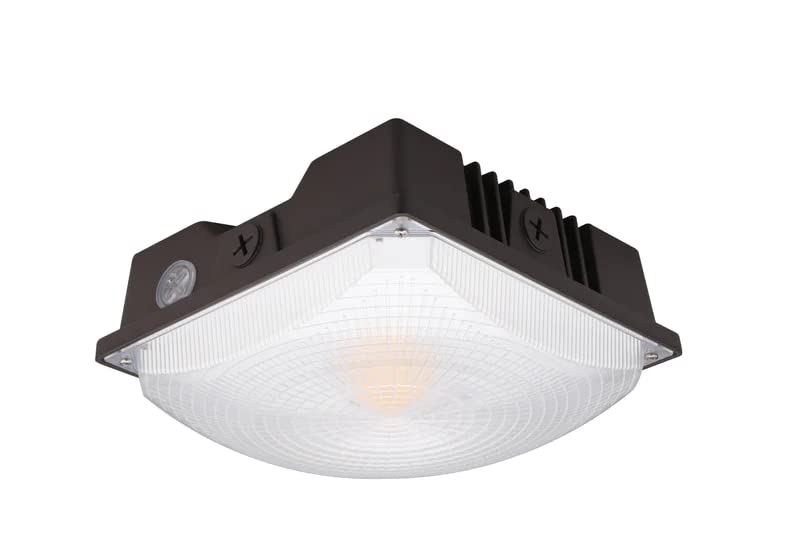 GREENLIGHTDEPOT LED Canopy Light - 40W - Outdoor Parking Garage Light - PGD - Brown - (UL+DLC 5.1) (5700K)
