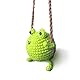 KIAYOO Autospiegel Anhänger Gestricktes Frosch, Auto Deko Süße Rückspiegel Hängedekoration, Auto Zubehör Innenraum Geburtstags Weihnachts Neujahr Geschenk für Mädchen Frauen Freunde