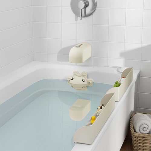 Image of Faucet Cover Bathtub for Baby, Soft Silicone Tub Spout Cover, Faucet Protector for Kids, Bath Spout Guard for Baby, Toddler Tub Faucet Cover, Water Spout Cover for Child Safety, Universal Fit (Ivory)