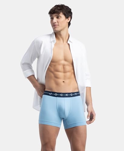 Image of Jockey NY16 Men's Super Combed Cotton Elastane Stretch Solid Trunk with Ultrasoft Waistband (Colors & Prints May Vary)