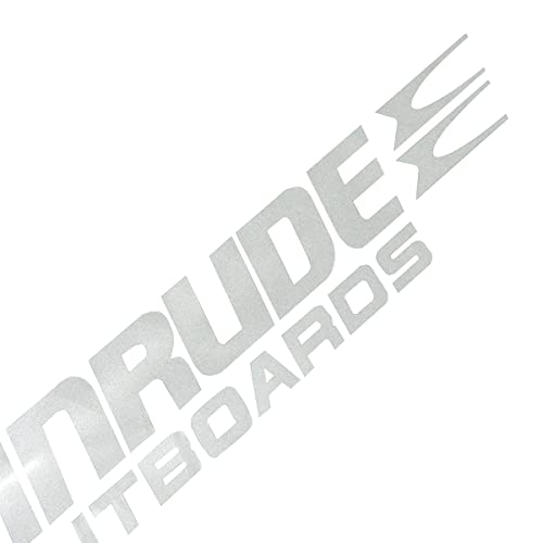 Image of 2pcs Vinyl Evinrude Outboard Graphics Decals Replacement for Boat Outboard Motor Stickers (White)